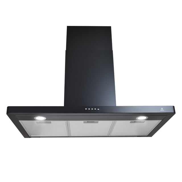 Campana extractora tipo T de pared SUPRA TORINO BLACK 90 cm color negro