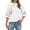 White, variant on Summer Short Sleeve Cotton Linen Shirts for Women Fashion Retro Embroidered Loose Casual Top Frog Button Blouse Beach Vacation Clothes