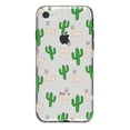 thumbnail image 1 of DistinctInk Clear Shockproof Hybrid Case for iPhone 7 8 SE (2020 Model) 4.7" Screen TPU Bumper Acrylic Back Tempered Glass Screen Protector - Llamas and Cacti Cactus, 1 of 9