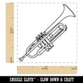thumbnail image 2 of Trumpet Brass Musical Instrument Self-Inking Rubber Stamp Ink Stamper - Black Ink - Small 1 Inch, 2 of 7