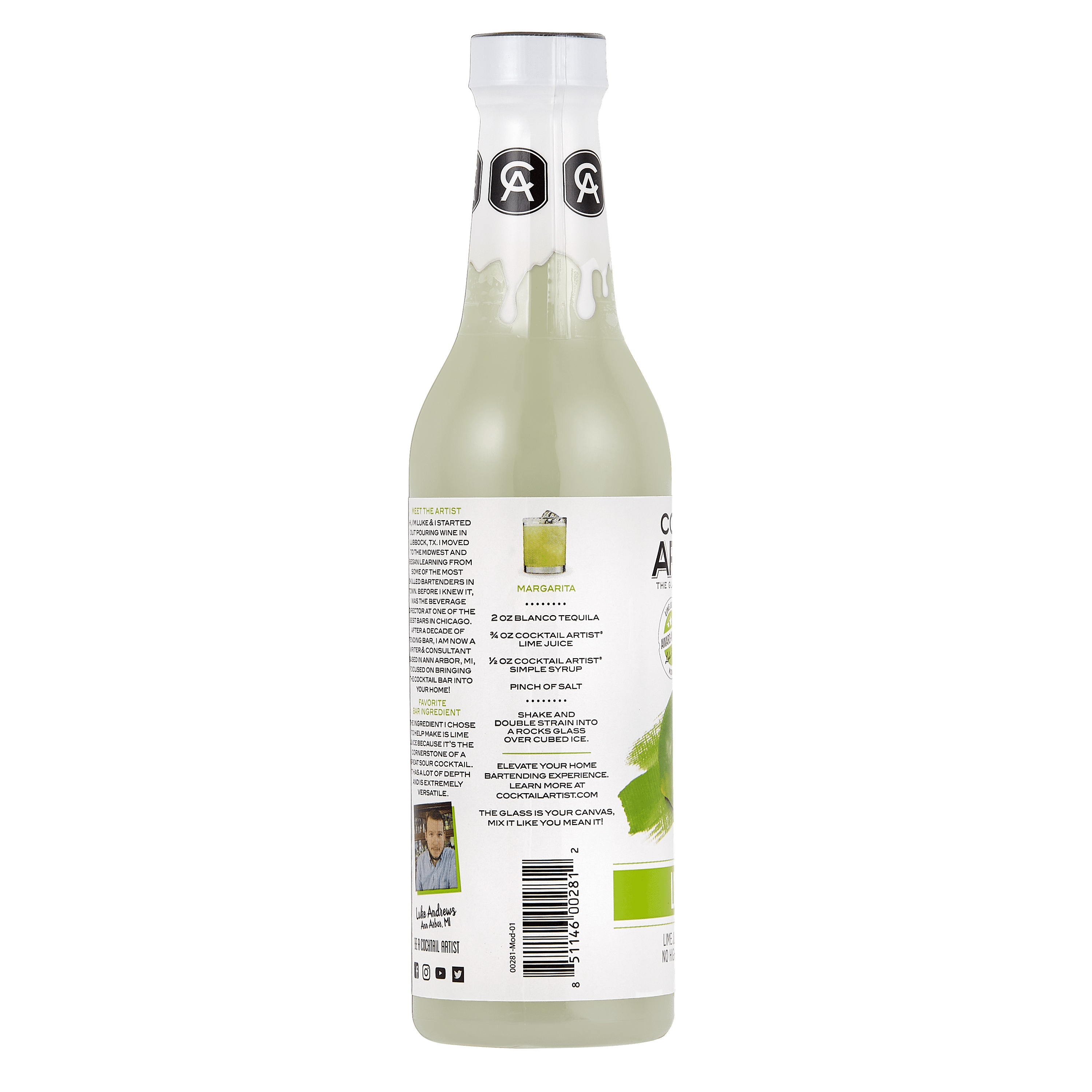 Cocktail Artist Lime Juice, 12.68 Fl Oz