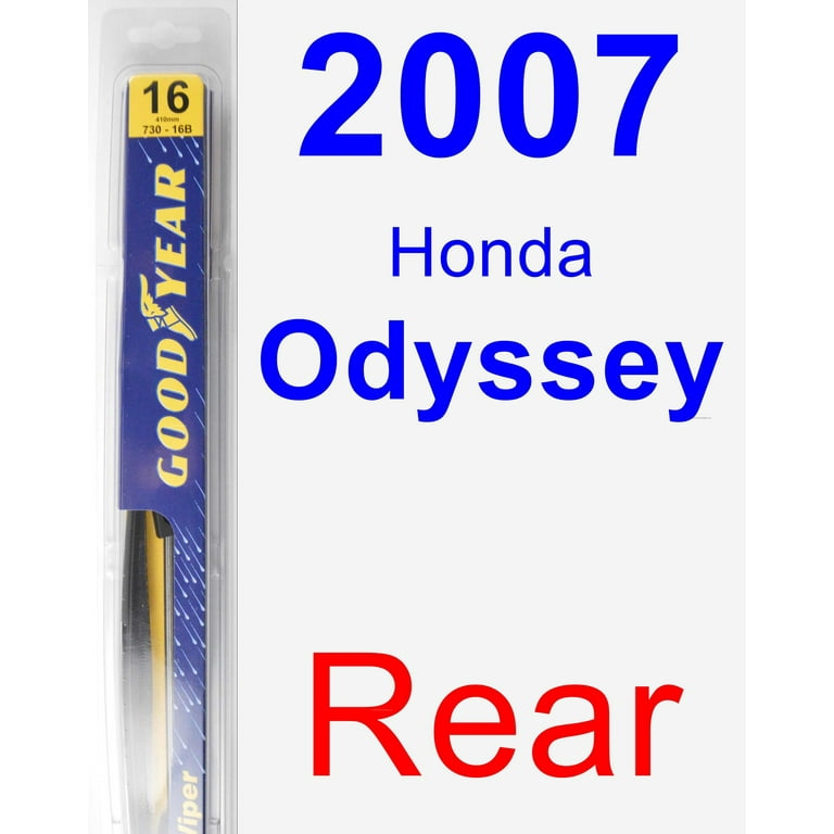 2007 odyssey wiper blade size deals