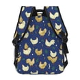 thumbnail image 4 of Disketp Funny Chicken Mochila Estampada para Hombre y Mujer – Mochila Ligera Clásica con Múltiples Bolsillos para Universidad, Trabajo y Viajes-One Size, 4 of 5