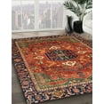 thumbnail image 3 of Ahgly Company Machine Washable Indoor Square Abstract Saffron Red Area Rugs, 8' Square, 3 of 7