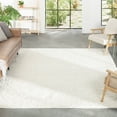 thumbnail image 2 of Well Woven Elle Basics Emerson Shag Ivory Textured Indoor Area Rug 8x10 (7'10" x 9'10"), 2 of 8