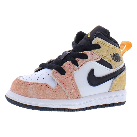 Nike Jordan 1 Mid SE Infant/Toddler Shoes Size 6, Color: Magic Ember/Sundial/White/Black
