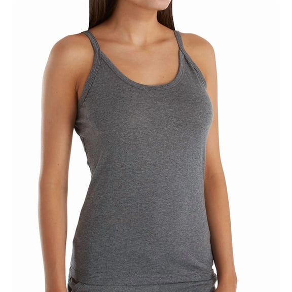Women's Cottonique W12217 Latex Free Organic Cotton Camisole (Melange Grey 6)