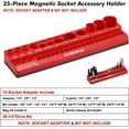 thumbnail image 2 of 35-Piece Magnetic Socket Accessory Holder, Magnetic Tool Organizer Tray, Holds Bits, Adapters, Universal Joints,Bit Holders, and Bits, 2 of 7