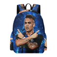 thumbnail image 1 of Lautaro Martínez-theme Backpack, Campus style schoolbag Bookbag with Adjustable Shoulder Straps And Large Zip Compartment, Unisex Travel Bags.42x30x15cm, 1 of 6