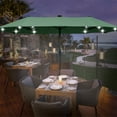 thumbnail image 2 of Autlaycil 13 ft Large Rectangle Umbrella with 36 Solar Lights and Crank System for Garden, Deck, Poolside, Patio, Green, 2 of 7