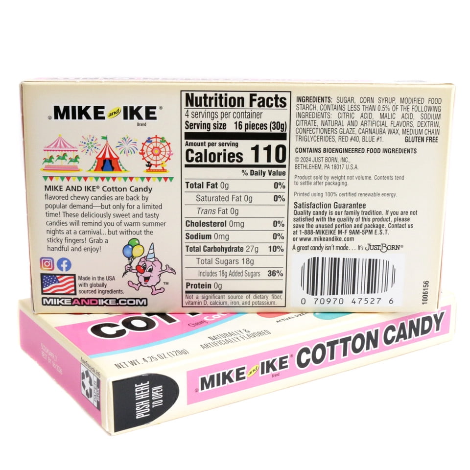 Mike and Ike Cotton Candy 4.25oz Box