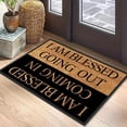 thumbnail image 4 of Welcome Door Mat, Faith Inspired "I AM BLESSED" Carpet, Non-Slip Rubber Backing Indoor Outdoor Mat for Front Porch Entryway, 40*60cm, 4 of 8