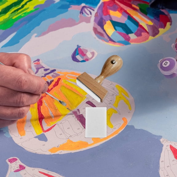 LEORX Large Round Ink Pad Sponge White 10Pcs