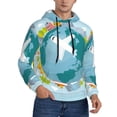 thumbnail image 2 of Lsque Dreaming Travel Pattern Casual Men's Hoodie,Hooded Sweatshirt with Kangaroo Pocket,Pullover Hoodie-4X-Large, 2 of 7