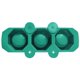 thumbnail image 1 of Bearachild Maceta de hormigón poligonal geométrica redonda de 3 agujeros, molde de jarrón, moldes de cemento de Cactus, molde de maceta de aromaterapia Artesanía Verde oscuro Bearachild HA002323-03, 1 of 1