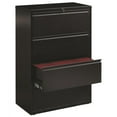 thumbnail image 3 of Pemberly Row 36" 4-Drawer Modern Metal Lateral Filing Cabinet in Black, 3 of 5