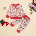 thumbnail image 2 of Utlike Toddler Boys Clothing Sets Christma Swinter Long Sleeve Santa Cookie Prints Tops Pants 2 Pcs Outfits Set Boys Matching Sets Size 2 Years-3 Years, 2 of 4