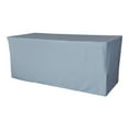 thumbnail image 1 of TCpop-fit-96x48x30-BlueLgtP18 4.3 lbs Polyester Poplin Fitted Tablecloth, Light Blue, 1 of 1