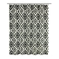 thumbnail image 6 of Mainstays 16-Piece Black Diamond Pattern Shower Curtain Bathroom Set – Fabric Curtain with Rug, Hooks, Soap Dispenser & Tray, 6 of 17