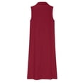 thumbnail image 6 of Horkkom Flowy Dresses for Women V Neck Sleeveless Maxi Dresses Summer Solid Color Beach Dresses XL, 6 of 6