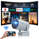 thumbnail image 1 of Magcubic Proyector 4K 1080P Soporte, Miniproyector Inteligente con Altavoz de Base de Sonido de 5w para Proyección de Películas, HY300 Pro+ Blanco, 1 of 11