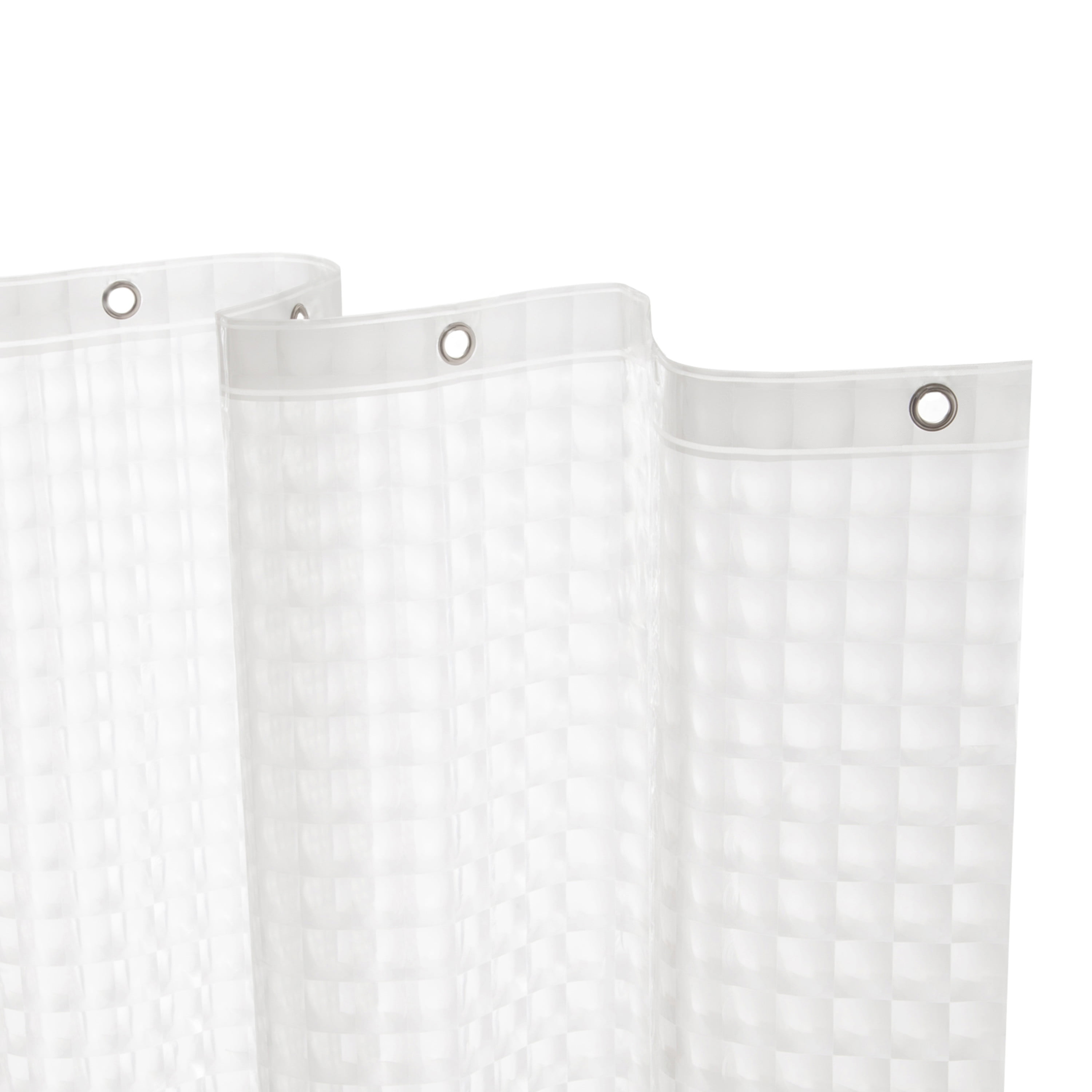 Kenney® Medium Weight Embossed PEVA Shower Curtain Liner, 70" W x 72" H