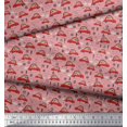 thumbnail image 2 of Soimoi Polyester Crepe Fabric Car & Owl Cartoon Print Fabric by The Yard 42 Inch Wide, 2 of 3