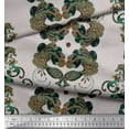 thumbnail image 3 of Soimoi Poly Georgette Fabric Quatrefoil & Peacock Bird Decor Fabric Printed Yard 52 Inch Wide, 3 of 3