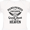thumbnail image 4 of Inktastic Handpicked for Earth by My Great Aunt in Heaven Boys or Girls Long Sleeve Baby Bodysuit, 4 of 5