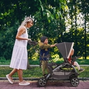 Open Box Baby Trend Sit N' Stand Easy Fold Twin Double Infant Toddler Stroller