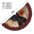 thumbnail image 3 of Kdxio Black Cat in Wildflowers Print Christmas Tree Skirt Christmas Xmas Tree Skirts Mat for New Year Holiday Christmas Party Decorations-30", 3 of 6