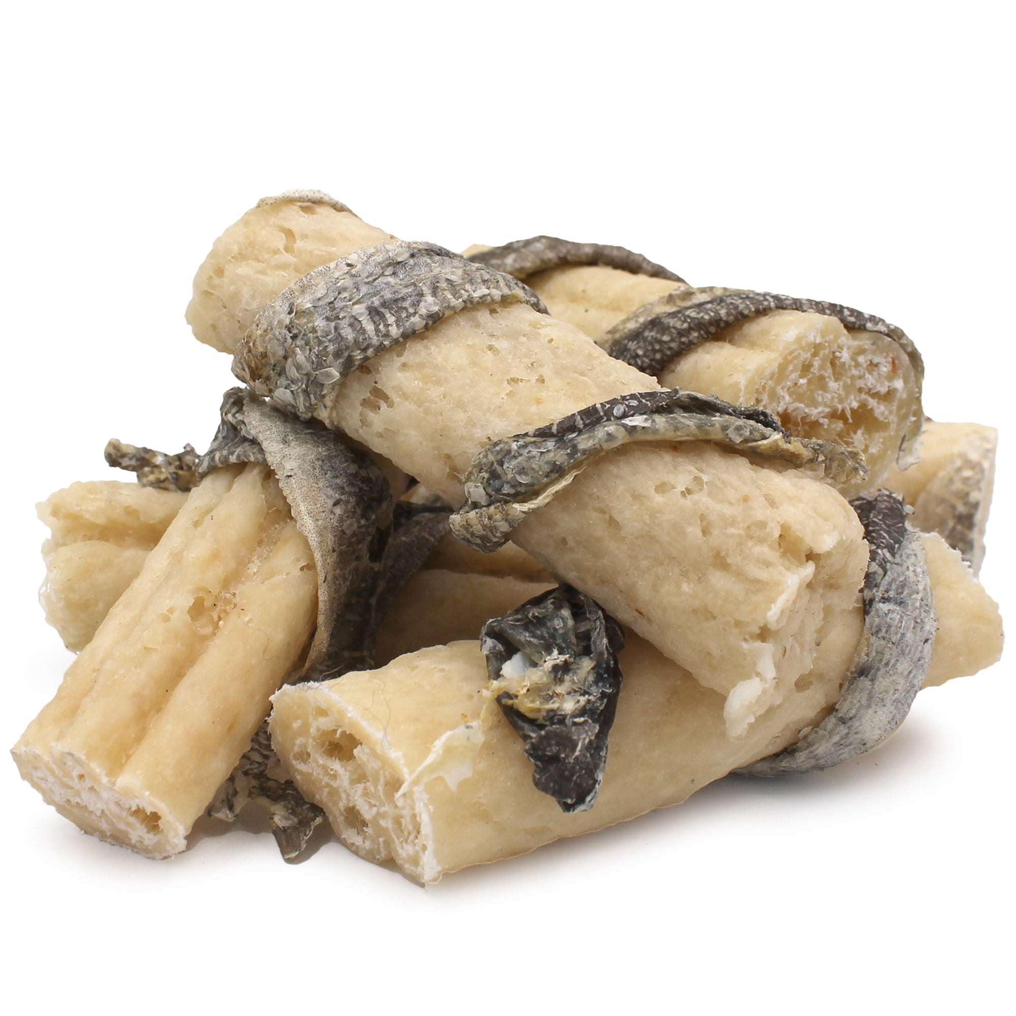 Icelandic+ Collagen Dental Chew: Beef & Cod Skin - 12 Pack - 4" Dog Treat Stick, Hand-Wrapped Fish, 2 Ingredient Pet Snack, Dental Rawhide Alternative