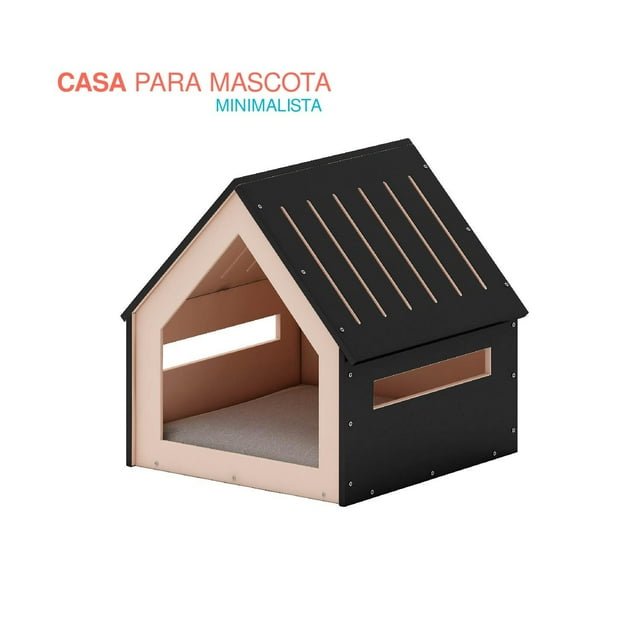 Casa para mascota Poli Pets 82x80.5x81cm negro