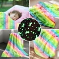 thumbnail image 5 of Syenlll Glow in The Dark Blanket for Kids, Soft Luminous Blanket, 50x60 inch Throw Blanket for Toddlers Age 3-12, Pony 2, 5 of 8