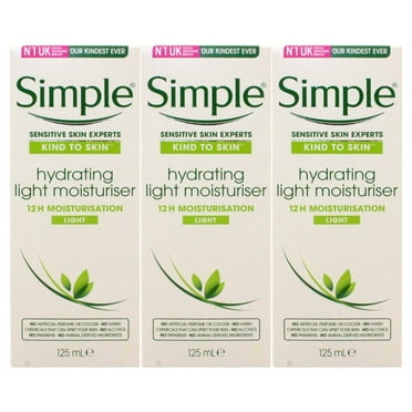 Simple Skin Hydrating Moisturizer, Facial Moisturizer for Sensitive Skin with 12 Hour Moisturization, 4.2 Ounce Pack of 3