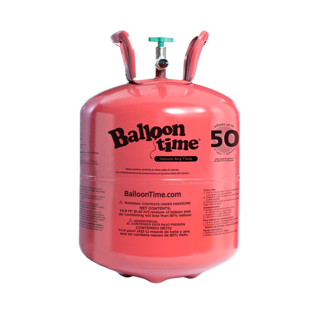 Balloon Time Jumbo Helium Tank Kit – Portable Helium Balloon Tank with Ribbon and Balloons