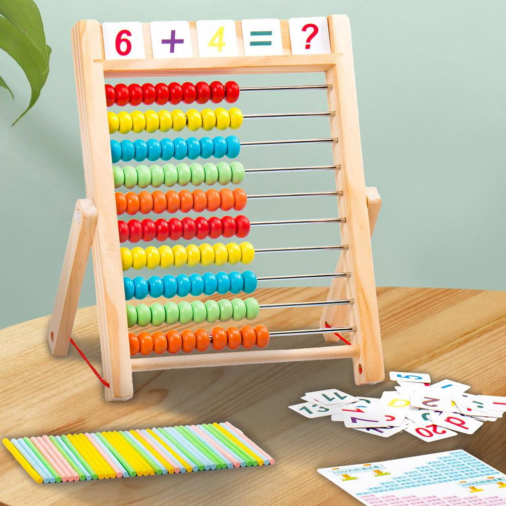 Professional Wooden 17 Column Math Abacus Counting Learning Educational Aid Toys 