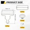 thumbnail image 2 of Uxcell 8 Set Metal Overalls Buckles, 2" Overall Suspender Clips, Adjustable Buckle Replacement with Sliders and Buttons for Bib Trousers Jeans Suspender, Matte Color, 2 of 6