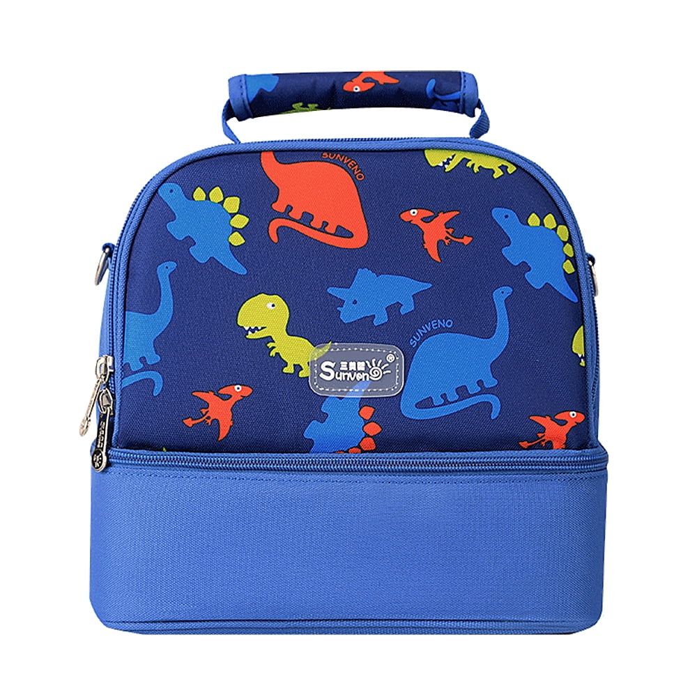 Sunveno Insulated Lunch Bag, Solid Print Dino, Thermal, Polyester, 1 Count