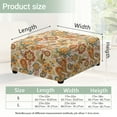 thumbnail image 7 of Xoenoiee Paisley Flower Print Stretch Square Ottoman Cover Breathable Folding Storage Stool Furniture Protector Soft Square Slipcover with Elastic Bottom, L, 7 of 7