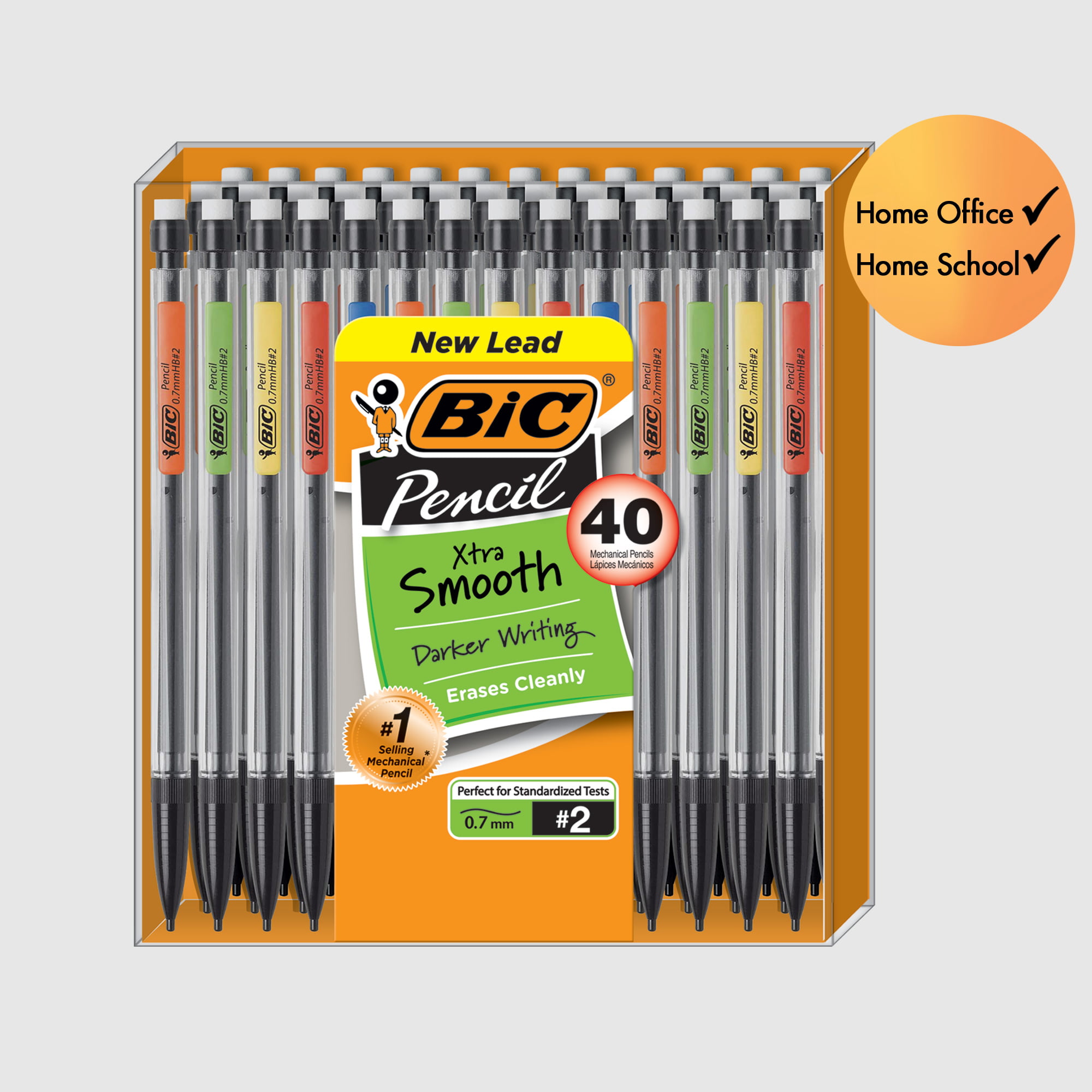 BIC Xtra Life Pencils 10/Pkg-Clear Barrels 