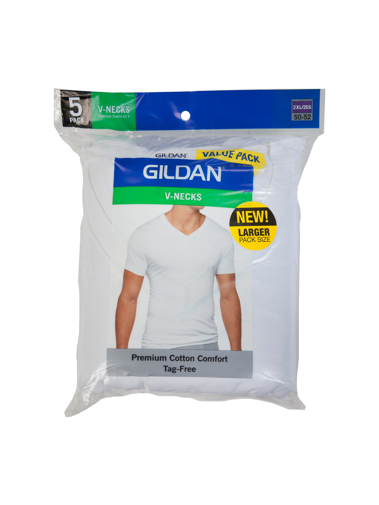 Gildan Men's V-Neck T-Shirts, Multipack X-Large Black (6-Pack) 6