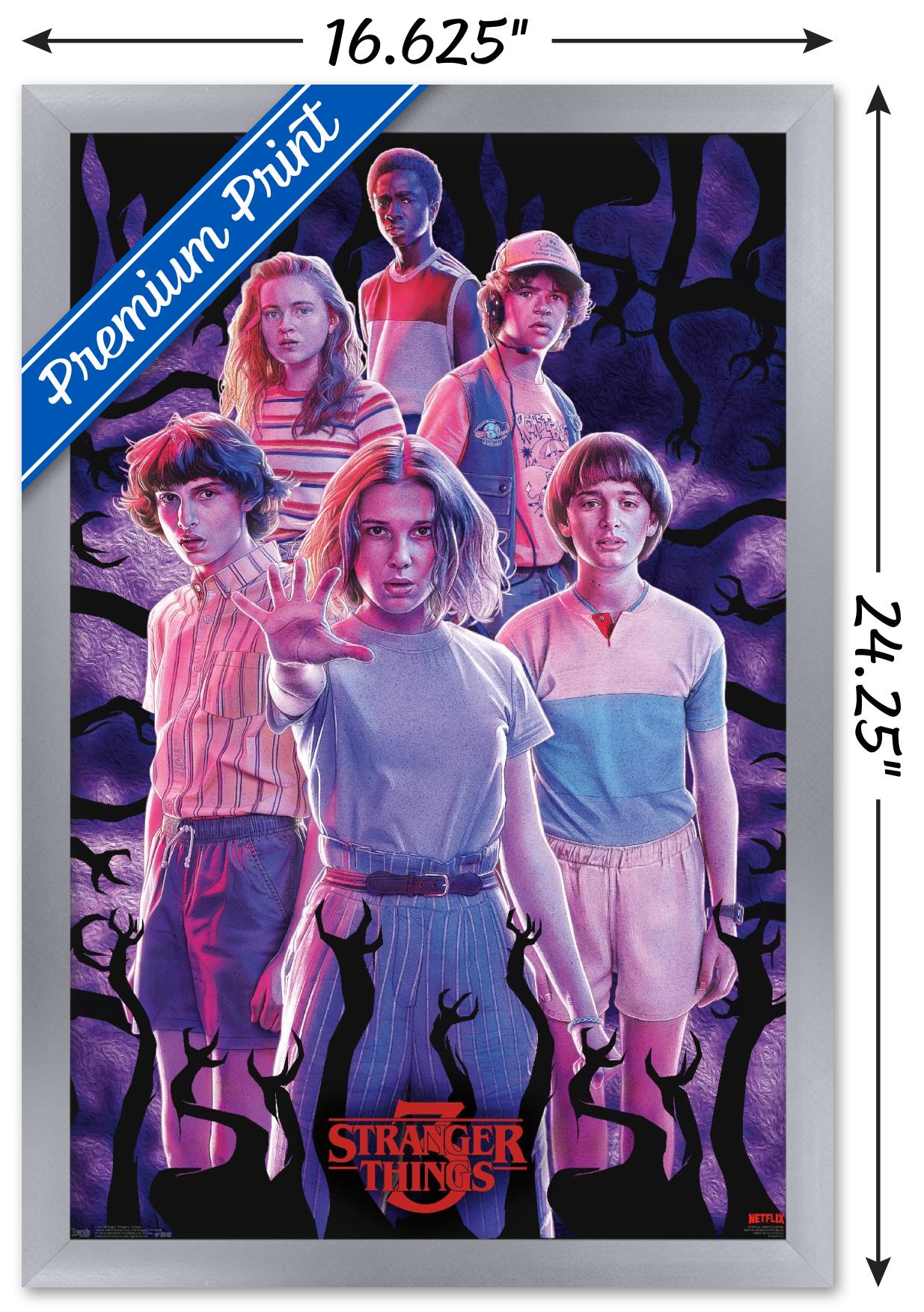 Netflix Stranger Things: Season 3 - Group Wall Poster, 14.725" x 22.375", Framed