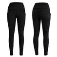 thumbnail image 5 of Twczz Girls Yoga Leggings with Pockets- High Waist Stretch Tummy Control Full Length Athletic Workout Pants Black Size 8 Years, 5 of 9