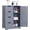 Grey, variant on Freestanding MDF Floor Cabinet with 4 Drawers & Single Door, Waterproof Storage Organizer for Home