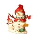 thumbnail image 5 of Caja de baratijas con forma de muñeco de nieve de Navidad Hugo joyero esmaltado con bisagras 5,5 cm x 5 cm x 8 cm, 5 of 10