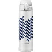 Zojirushi Mahobin Mug Bottle One Touch Ichimatsu White 480ml SM-TAE48SA-WZ// Stainless steel/ Lids/ Wide mouth