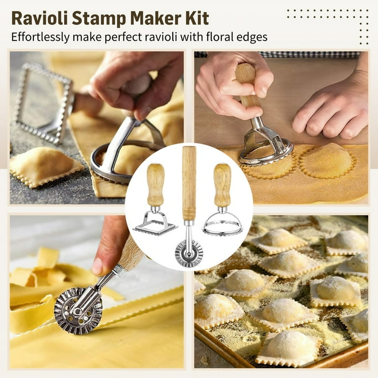 Cotswold Homeware Kit Completo Per Fare La Pasta - Stendi Pasta, Mattarelli, Stampini Per Ravioli E Gnocchi - 5