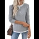 thumbnail image 3 of Camisetas Informales de Cuello Redondo y Bloques de Color para Mujer, de Larga y Corte Entallado, para Otoño Gris XXL, 3 of 9
