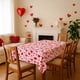 thumbnail image 4 of CaiYueKe Valentine's Day Tablecloth Waterproof Plastic Party Supplies Romantic Heart Design Large Rectangle Table Cover Decorations for Holiday Dinner Party Decor, 4 of 7